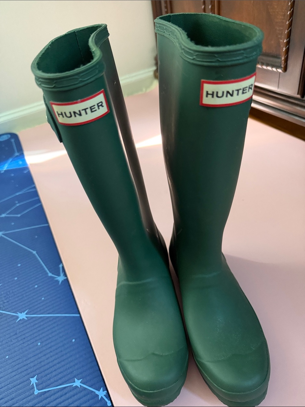 Hunter Kids Green Tall Rain Boots